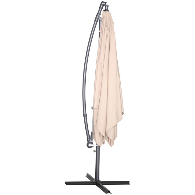 Garden Impressions Corfu parasol 250x250 cm carbon black taupe 3507641 large