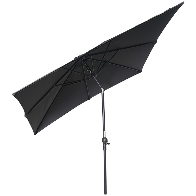 Garden Impressions Lotus parasol 250x250 cm carbon black donker grijs 3515875 large