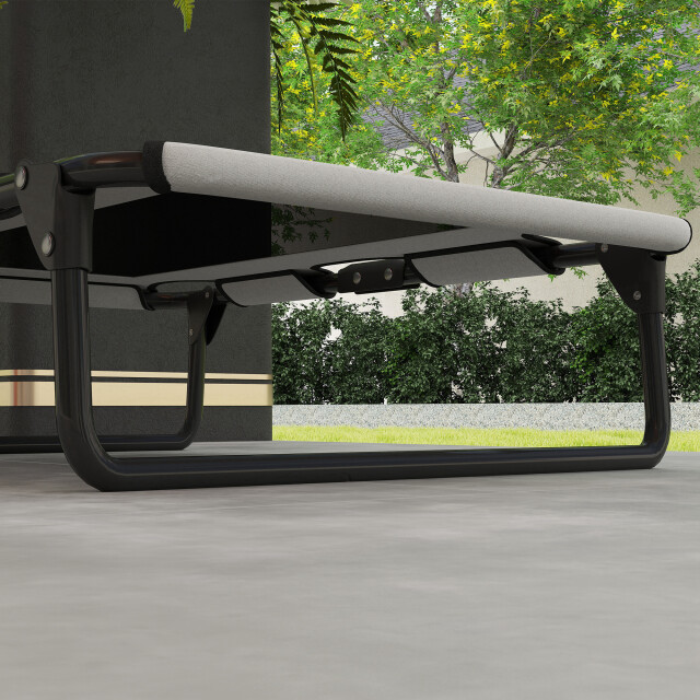 4goodz Opvouwbaar verhoogd hondenligbed 75 x 51 x 18 cm grijs 3244560 large