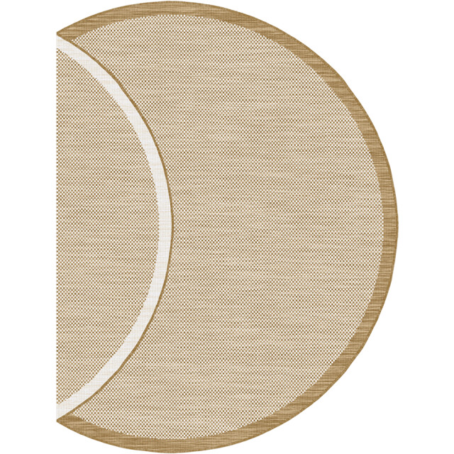 Muratap Buitenkleed brussels rond uni effen kader linnen 200 cm rond 3606369 large