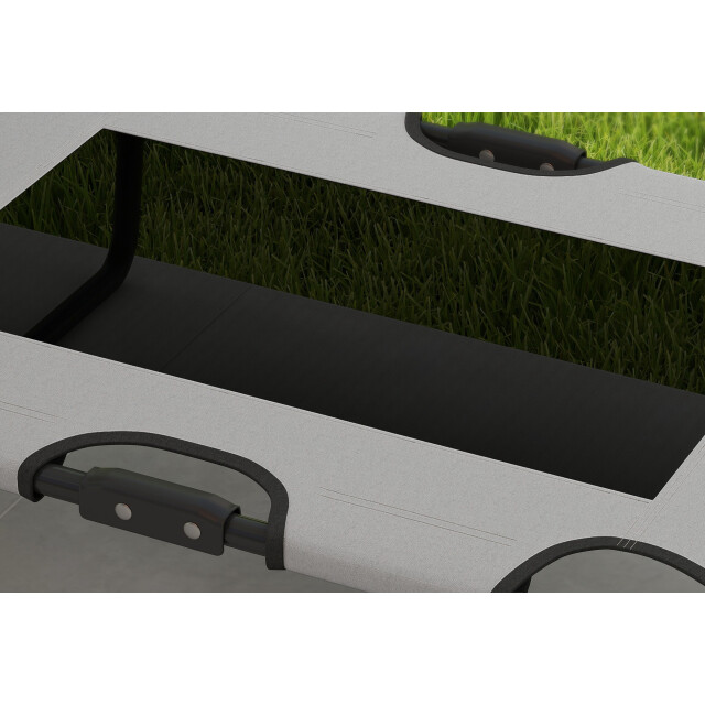4goodz Opvouwbaar verhoogd hondenligbed 75 x 51 x 18 cm grijs 3244560 large