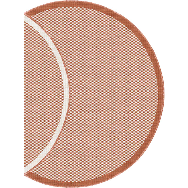 Muratap Buitenkleed brussels rond uni effen kader terra- 120 cm rond 3606345 large