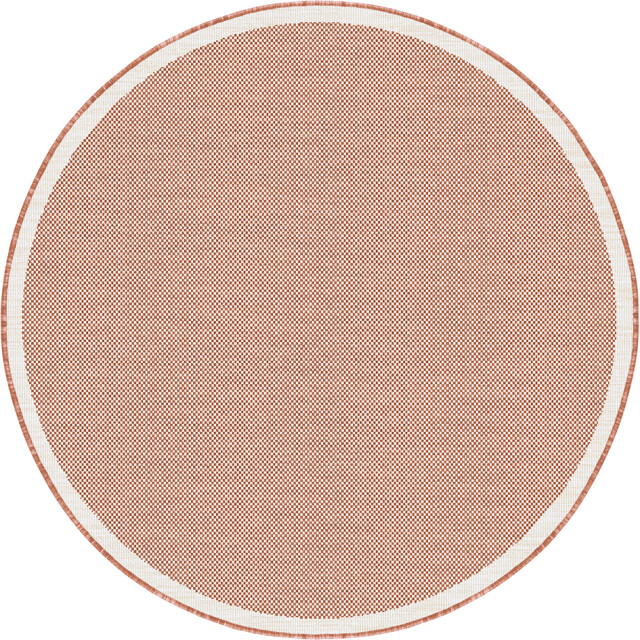 Muratap Buitenkleed brussels rond uni effen kader terra- 120 cm rond 3606345 large