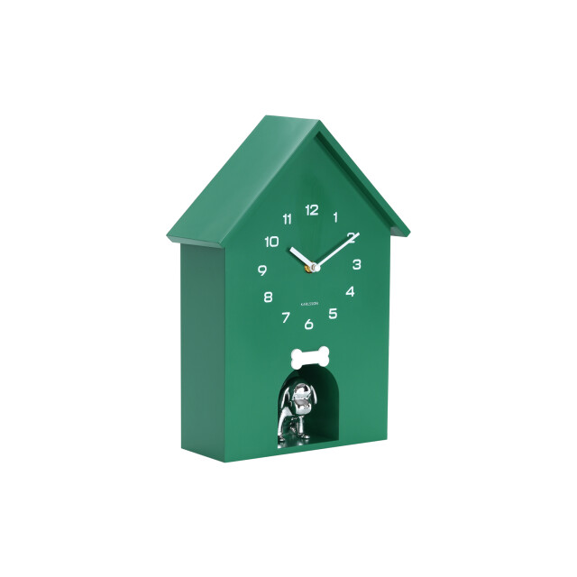 Karlsson wandklok dog house retro green 3259807 large