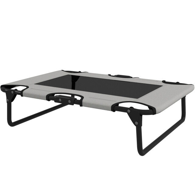 4goodz Opvouwbaar verhoogd hondenligbed 75 x 51 x 18 cm grijs 3244560 large