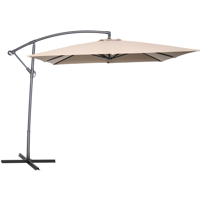 Garden Impressions Corfu parasol 250x250 cm carbon black taupe 3507641 large