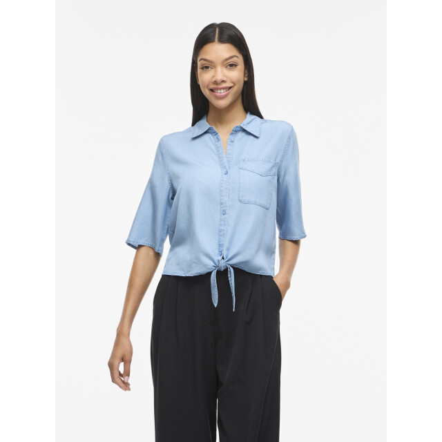 Vila Vitea 2/4 tie denim top 14115149 large