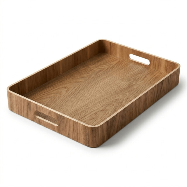 Casa di Elturo Dienblad bamboe met handgrepen – l42 x b31 x h5 cm – serveerblad hout – tray - 3607455 large