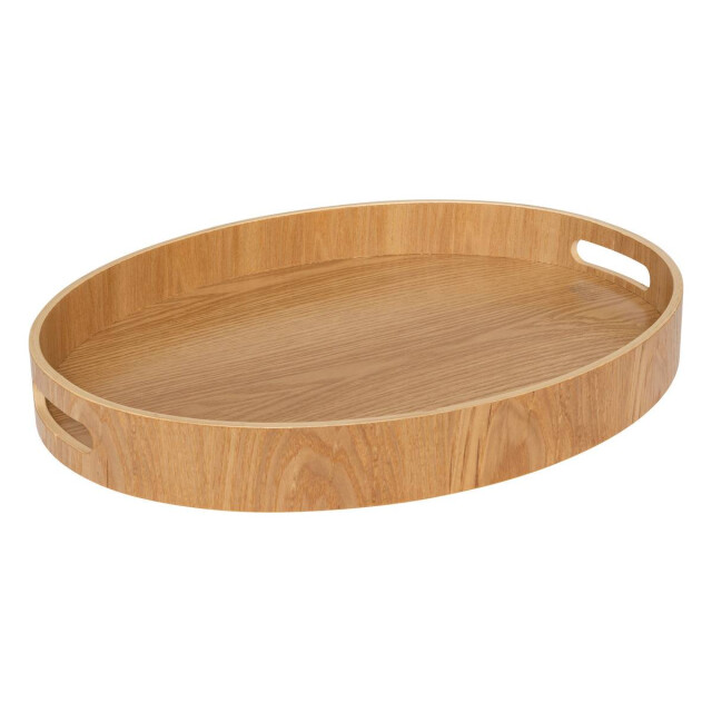 Casa di Elturo Dienblad ovaal bamboe met handgrepen – 44 x 34 x 5 cm – serveerblad hout – tray 3607457 large