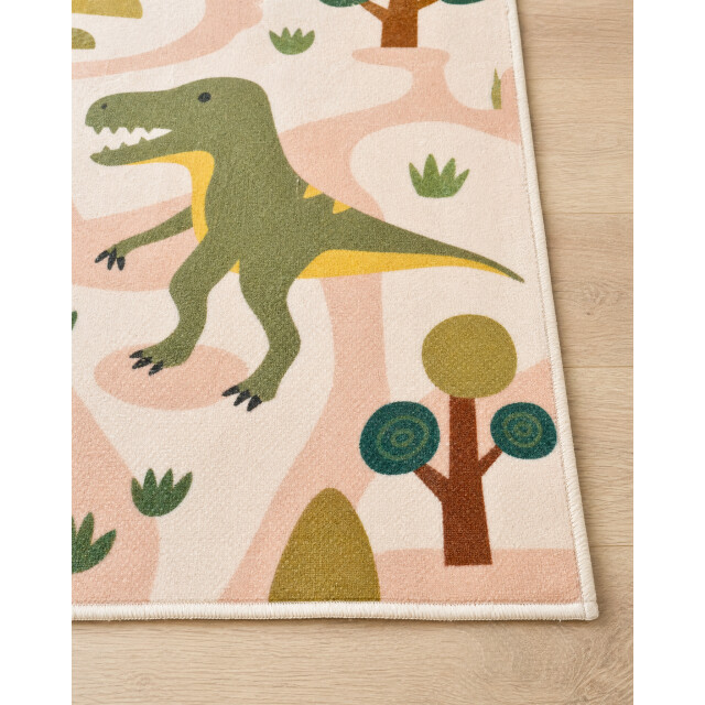 Muratap Kinderkleed dino vloerkleed kinderkamer anti-slip groen 95x145 cm 3607189 large