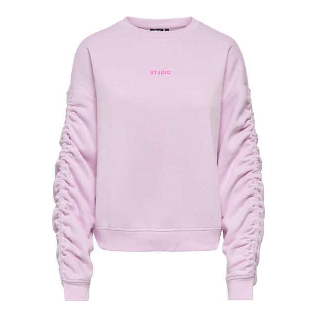 Only Onlsweat l/s ruched crew swt 15382073 large