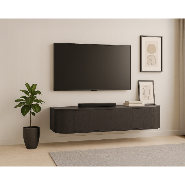 Livingfurn tv-meubel novero espresso zwevend 35x140x33cm 3286014 large