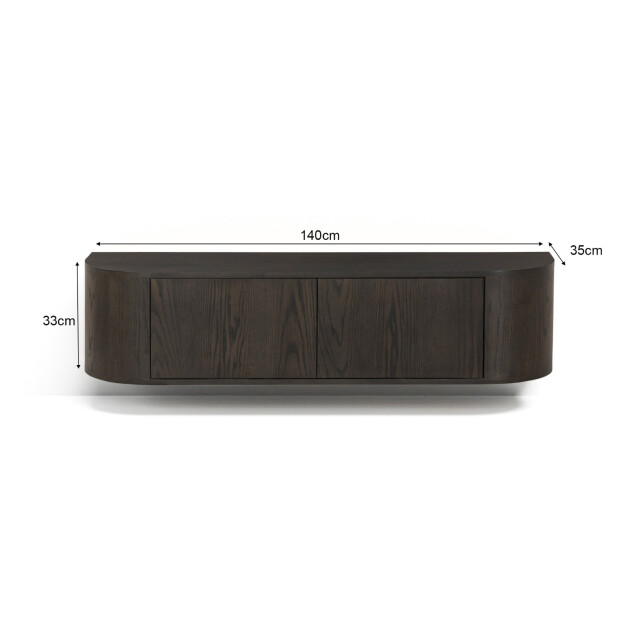 Livingfurn tv-meubel novero espresso zwevend 35x140x33cm 3286014 large