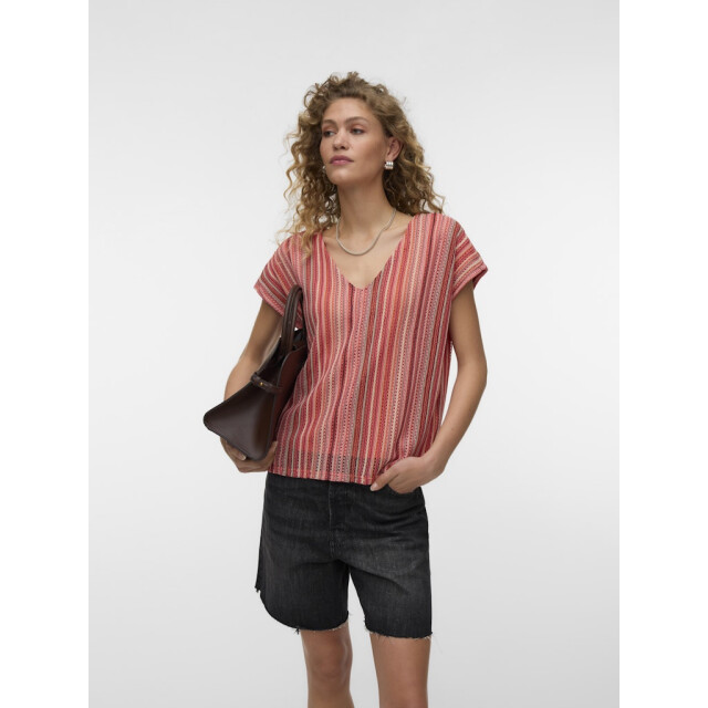 Vero Moda Vmdemi ss v-neck top jrs ga dessin 4382.49.0005 large