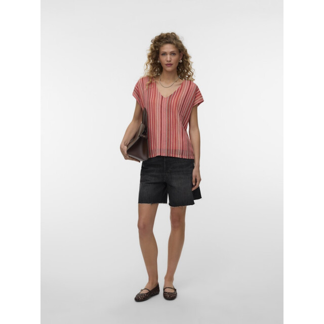 Vero Moda Vmdemi ss v-neck top jrs ga dessin 4382.49.0005 large