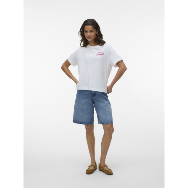 Vero Moda vmsolveig ss o-neck tee exp 10352540 bright white cote soleil 06011.100.0310 large
