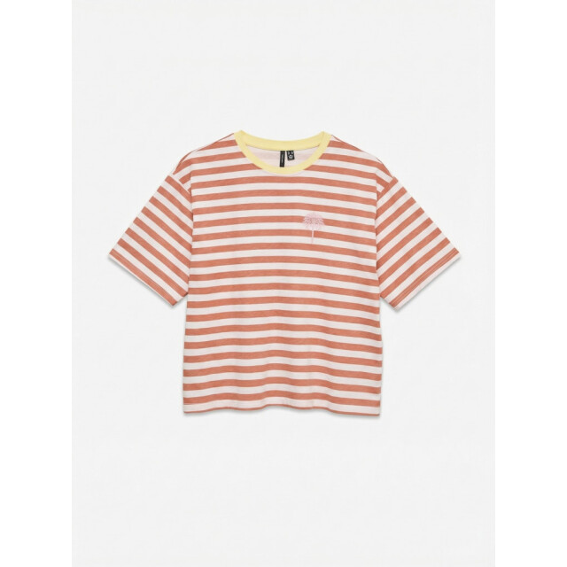 Vero Moda vmevelijn ss striped tee exp 10349868 langoustino -a-boo 06011.620.0066 large