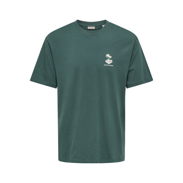 Only & Sons onsvibes life rlx ss tee cs 22039617 mallard green 05011.369.0256 large