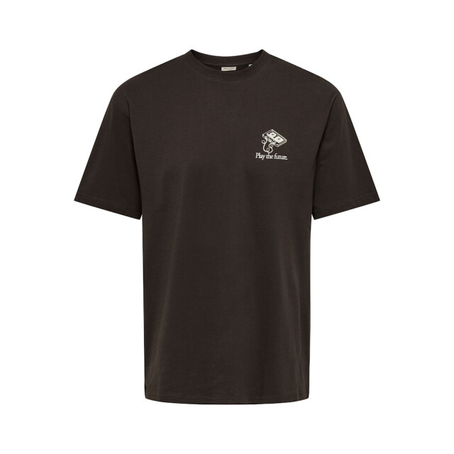 Only & Sons onsvibes life rlx ss tee cs 22039617 coffee bean 05011.882.0005 large