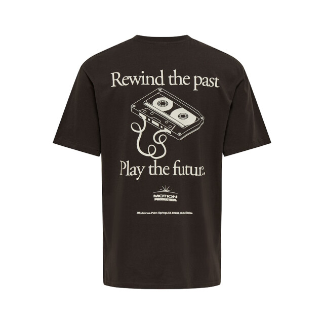 Only & Sons onsvibes life rlx ss tee cs 22039617 coffee bean 05011.882.0005 large