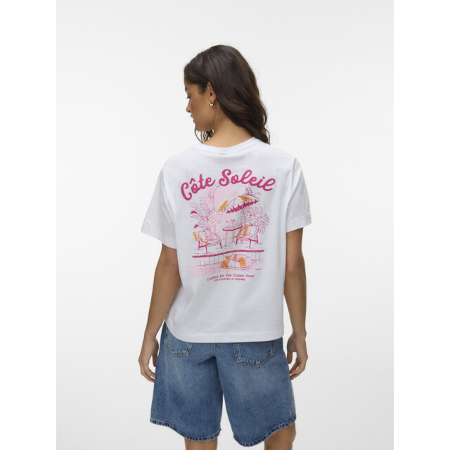 Vero Moda vmsolveig ss o-neck tee exp 10352540 bright white cote soleil 06011.100.0310 large