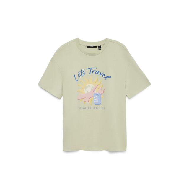 Vero Moda vmninna mia ss top box jrs 10341998 fog green 06011.369.0135 large