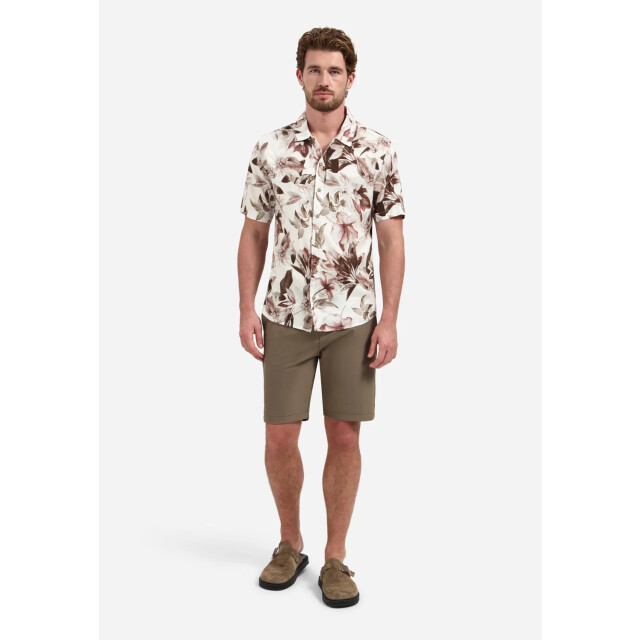 No Excess Shirt short sleeve allover printed coral 32460447-094 large