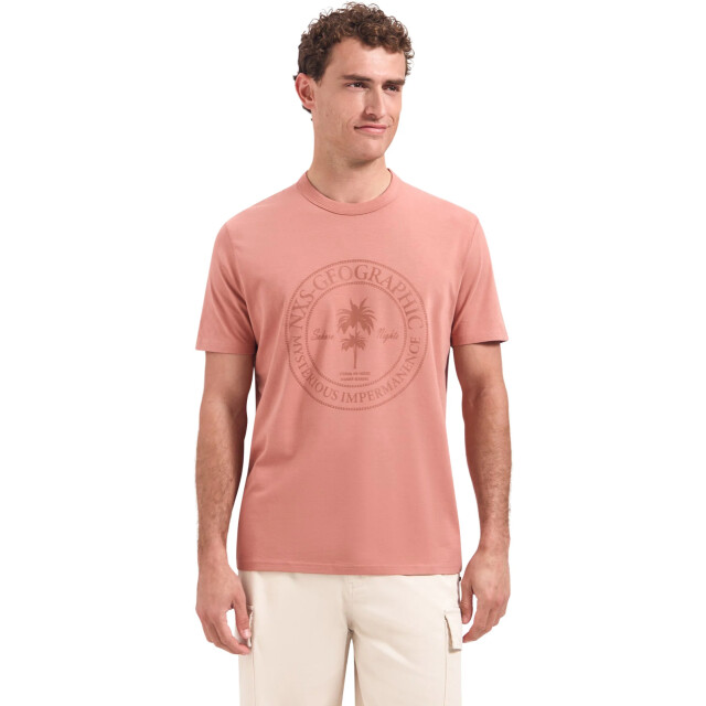 No Excess T-shirt crewneck graphic coral 32340420-094 large