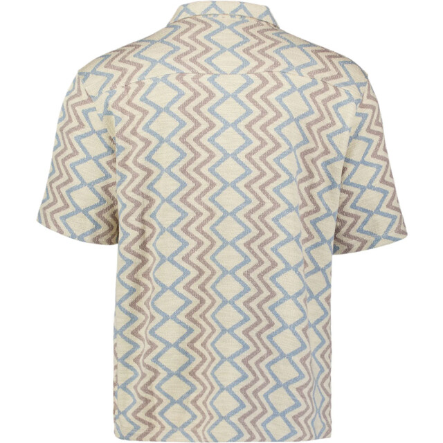 No Excess Shirt short sleeve jacquard zigzag stone 32490422-014 large