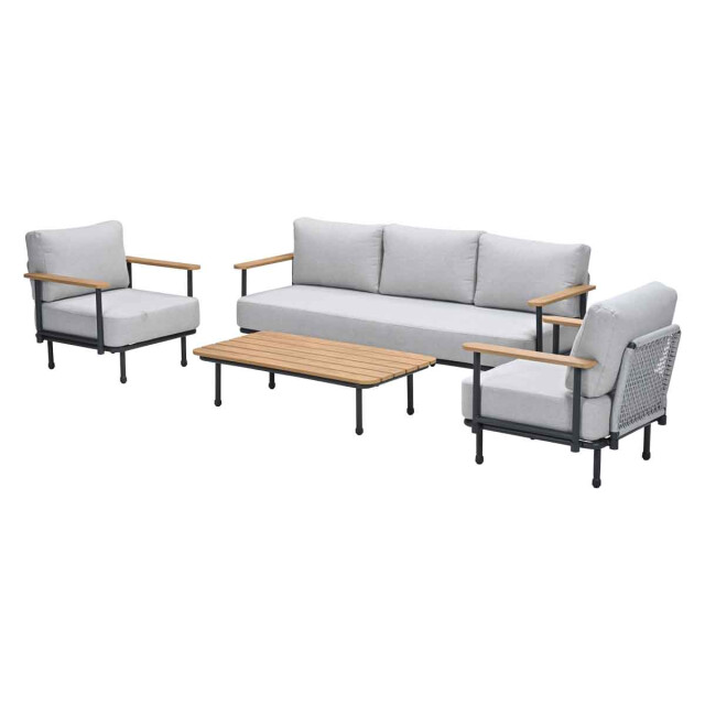 Garden Impressions Ripalta aluminium loungeset carbon black valley sand 3389056 large