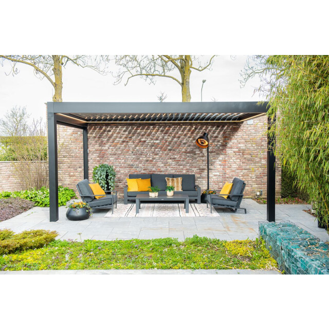 Garden Impressions Lincoln lounge tuintafel 140x70 cm carbon black 3176699 large