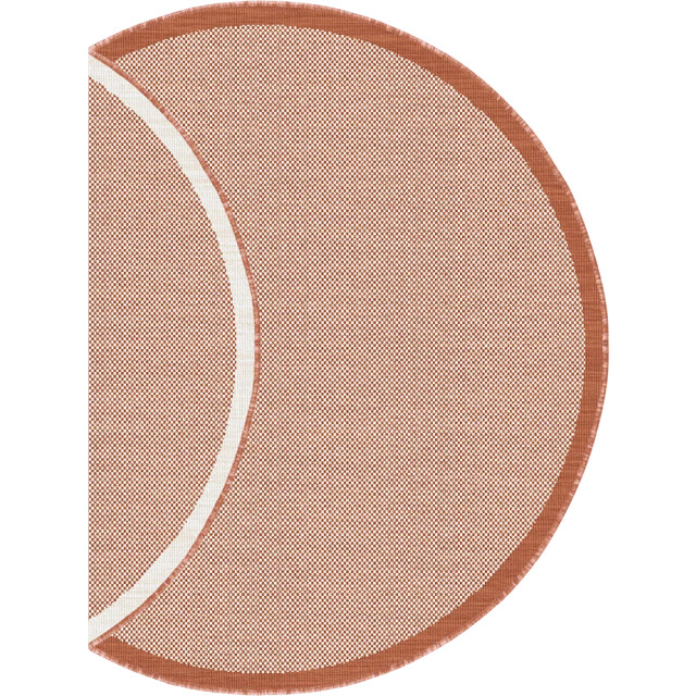 Muratap Buitenkleed brussels rond uni effen kader terra- 120 cm rond 3606345 large