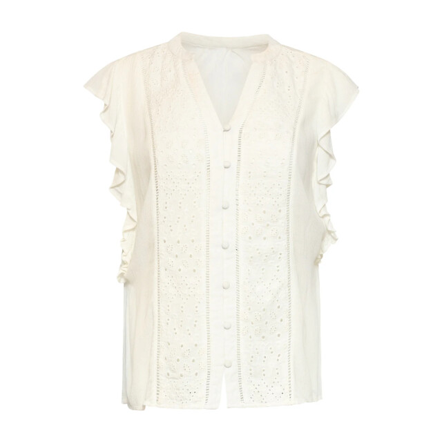 Smashed Lemon Blouse met broderie en ruffle mouwen | 8718679037709 large