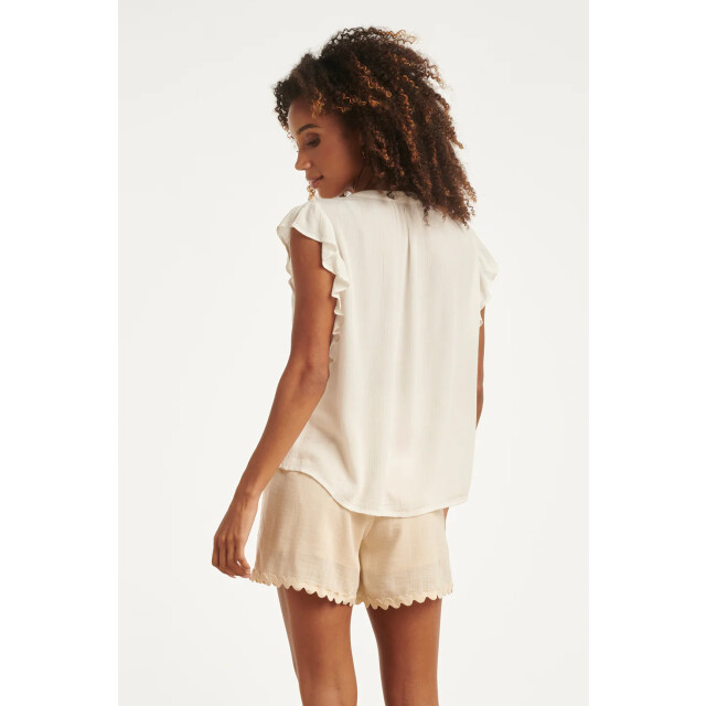 Smashed Lemon Blouse met broderie en ruffle mouwen | 8718679037709 large
