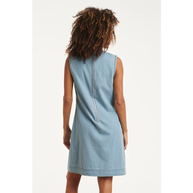 Smashed Lemon Lichtblauwe mouwloze look jurk | 8718679038171 large