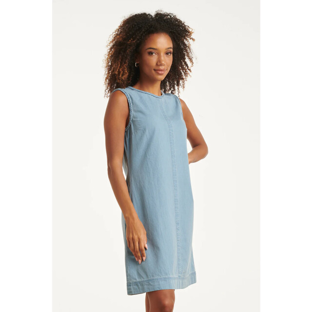 Smashed Lemon Lichtblauwe mouwloze look jurk | 8718679038171 large