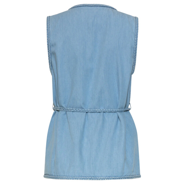 Smashed Lemon Lichtblauw look gilet met ceintuur | 8718679038010 large