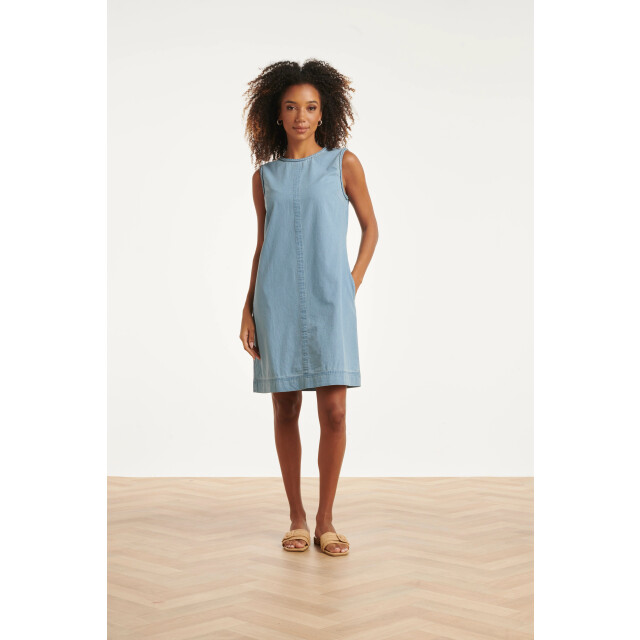 Smashed Lemon Lichtblauwe mouwloze look jurk | 8718679038171 large