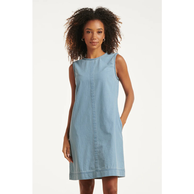 Smashed Lemon Lichtblauwe mouwloze look jurk | 8718679038171 large