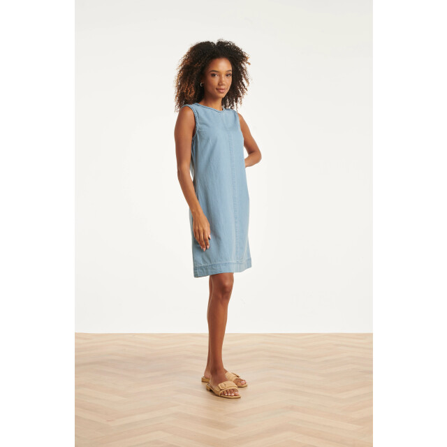 Smashed Lemon Lichtblauwe mouwloze look jurk | 8718679038171 large