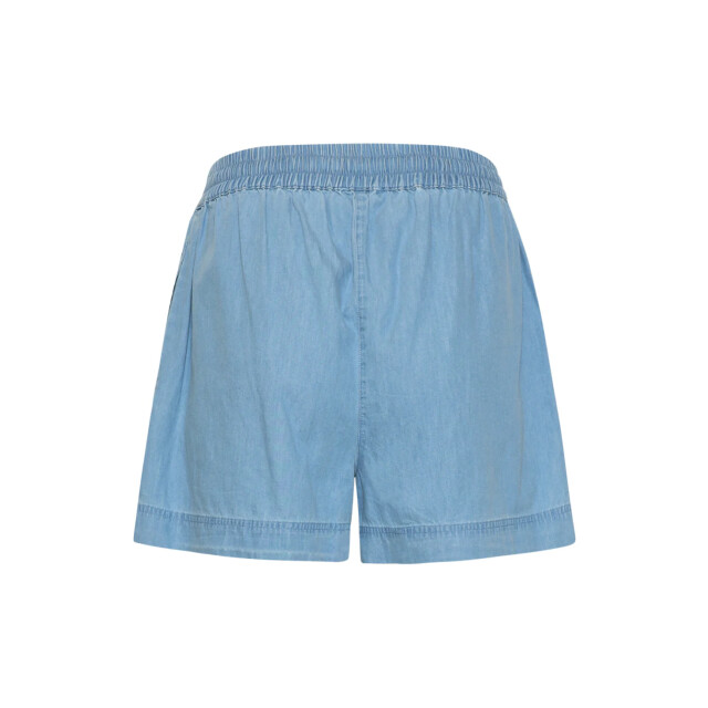 Smashed Lemon Lichtblauwe tencel shorts met elastische taille | 8718679038331 large