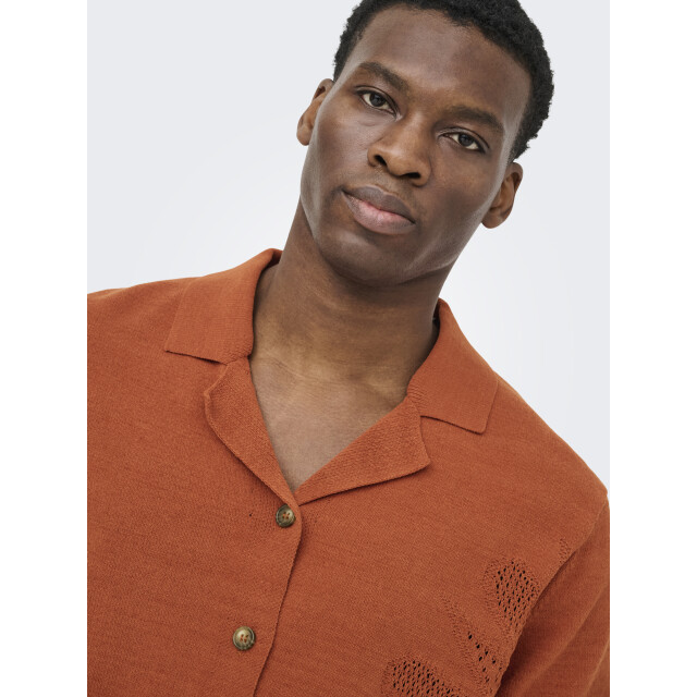 Only & Sons Onsjam life reg ss shirt knit 22037745 large
