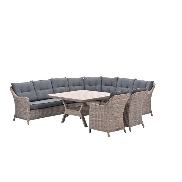 Garden Impressions Milwaukee tafel 126,5x126,5cm vintage willow- light teak vironwood 3176936 large