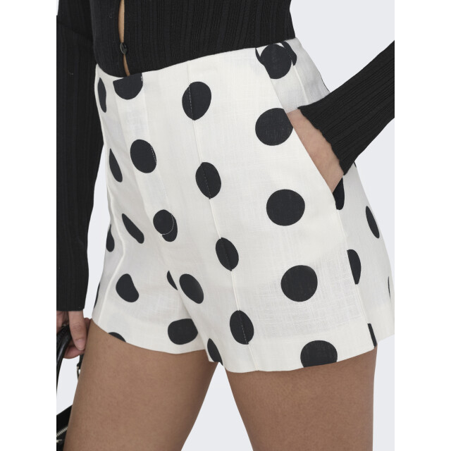 Only Viesta high waist linnenmix shorts polka dot 15375013 large