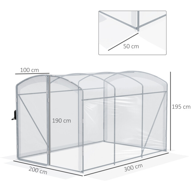 4goodz Foliekas 3x2x2 m tunnel inloopkas kweektent - 3616155 large