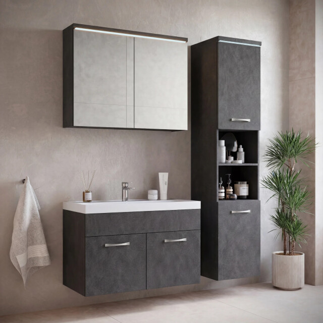 Badplaats Badkamermeubel set paso 01 80 x 40 cm – donker – badmeubel met 3617000 large