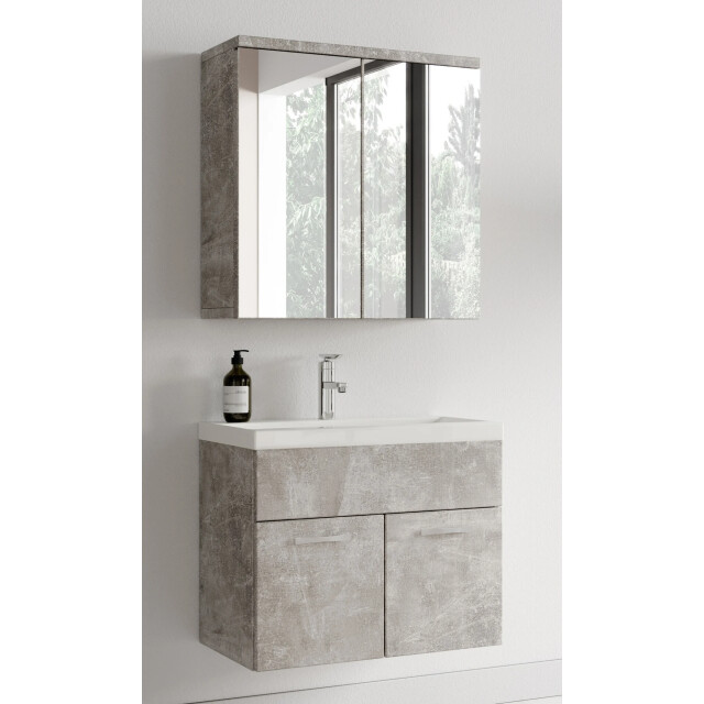 Badplaats Badkamermeubel montreal 60 x 35 cm – beton grijs – wastafel met 3181073 large