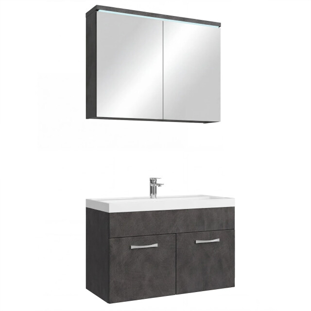 Badplaats Badkamermeubel set paso 02 80 x 40 cm – donker – badmeubel met 3616999 large