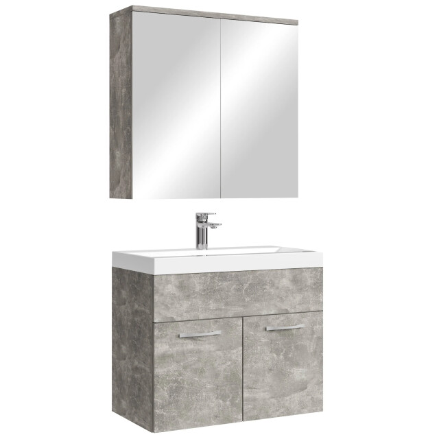 Badplaats Badkamermeubel montreal 60 x 35 cm – beton grijs – wastafel met 3181073 large