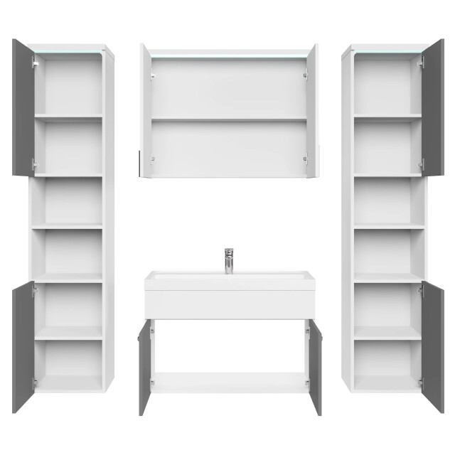 Badplaats Badkamermeubel set paso xl 80 x 40 cm – hoogglans – badmeubel 3617001 large
